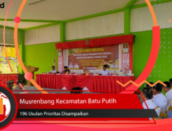 Musrenbang Kecamatan Batu Putih Digelar, 196 Usulan Prioritas Disampaikan