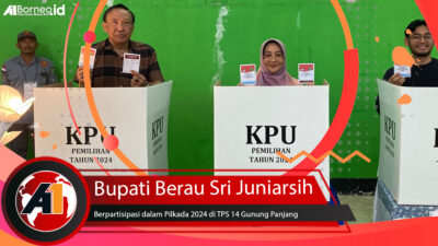 Bupati Berau Sri Juniarsih Berpartisipasi dalam Pilkada 2024 di TPS 14 Gunung Panjang